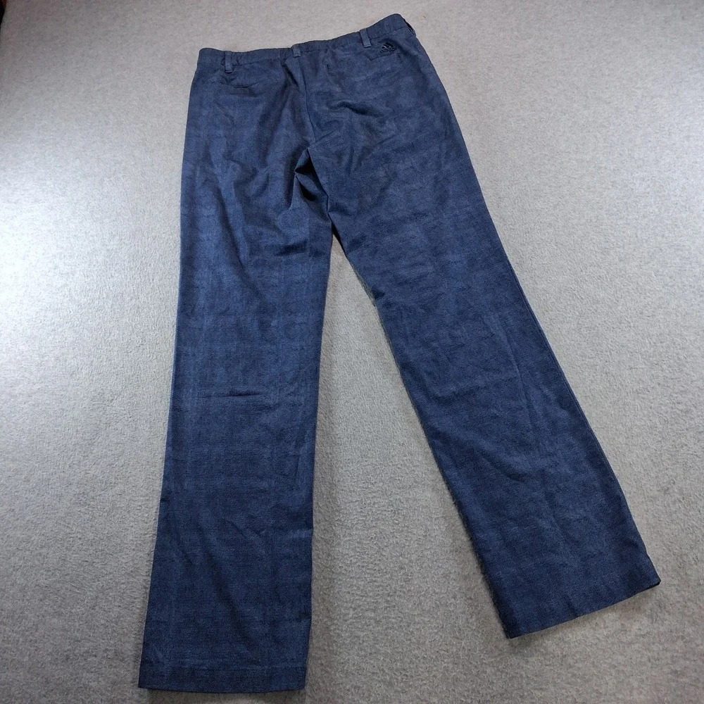Adidas Golf Pants Men 32x34 Blue Performance Stretch Textured Activewear